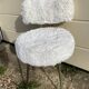Chaise moumoute vintage