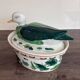 Large covered duck-shaped porcelain pot in China