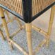 Pair of vintage bamboo stools from the 70s