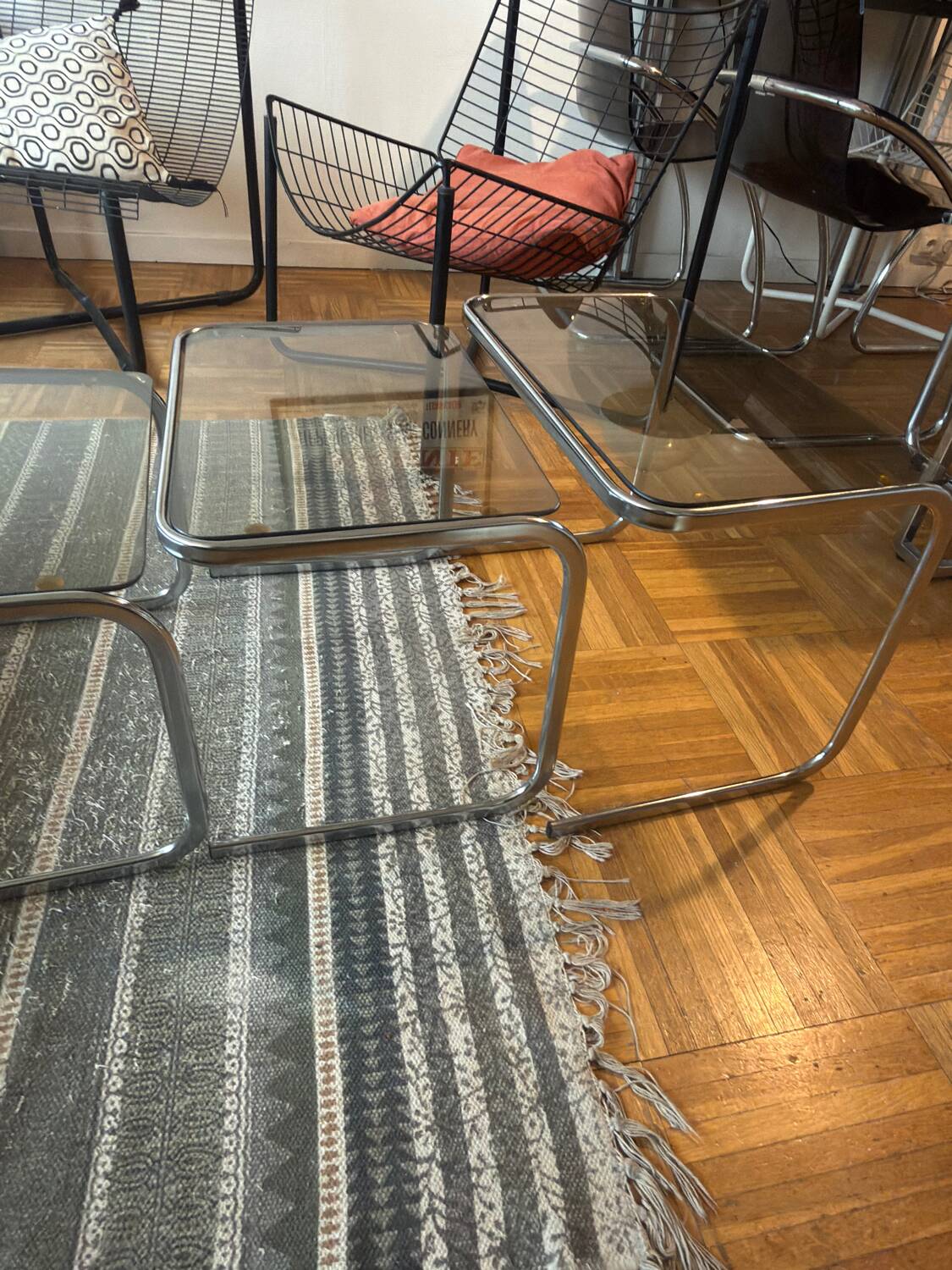 Vintage nesting tables from the 1970s.