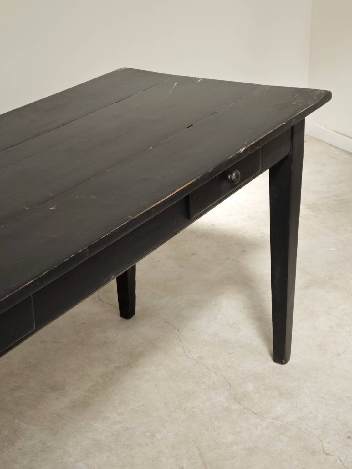 Large black farmhouse table 1950