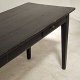 Large black farmhouse table 1950