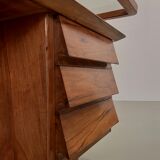 Writing Desk by Silvio Cavatorta in solid Walnut, Italy, 1950's