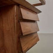 Writing Desk by Silvio Cavatorta in solid Walnut, Italy, 1950's