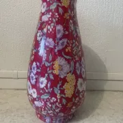 Large porcelain vase with floral decoration