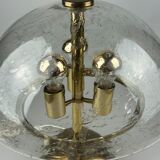 60s 70s table lamp by Doria Leuchten Germany glass brass Space Age