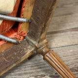 Pair of transitional carved wooden armchairs, 18th century