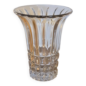 Moulded glass vase 1950 Art Deco