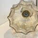 Large Albret crystal lamp in brass and neoclassical opaline glass globe