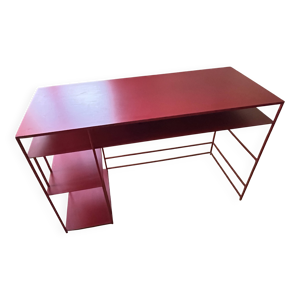 bureau métal rouge