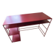 Red metal desk