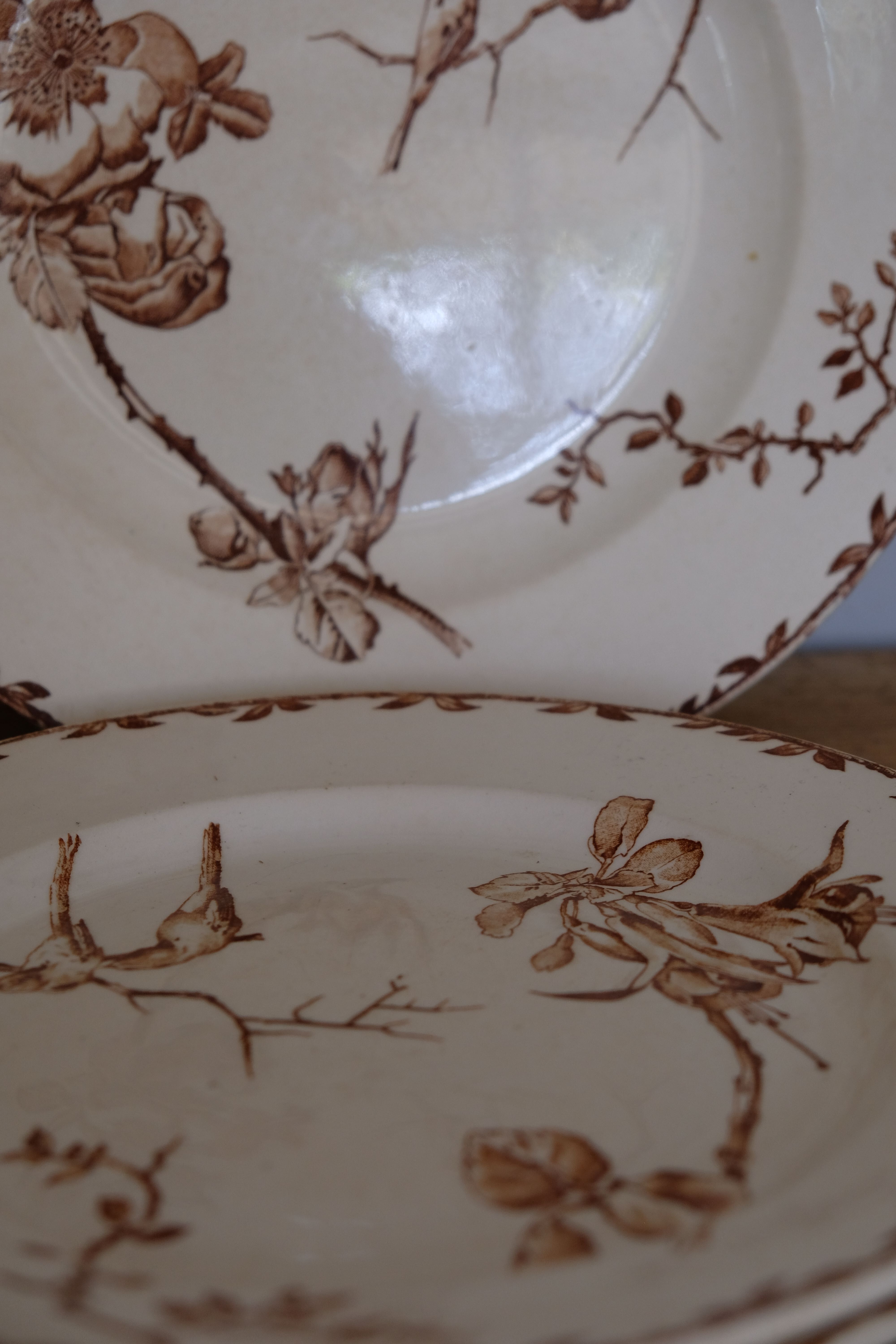 Antique plate model Oxford brown, HB - Co. Choisy-le-Roy , 1900s