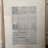 Rare framed lithograph of the score "Repons" by Pierre Boulez