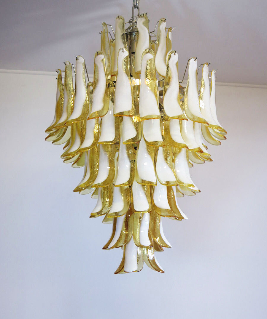 Chandelier Murano glass Canadiens Mazzega tissue 70