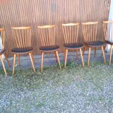 Series of 6 chairs bistrot menuet