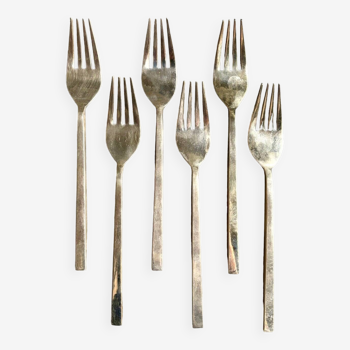 6 fourchettes en bronze doré
