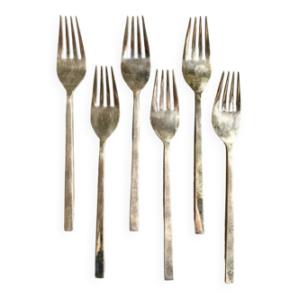 6 gilded bronze forks