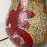 Stoneware lamp with wool shade
