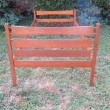 lit une personne en chêne blond années 50-60