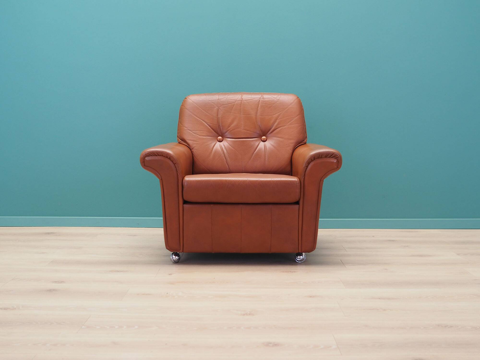 Leather armchair, Danish design, 1960s, production: Denmark