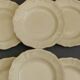 6 assiettes plates en faïence ivoire Digoin Sarreguemines