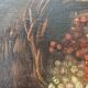 Hst painting still life basket of overturned fruit 19th - 20th century