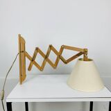 60s accordion wall light, pine
