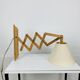 60s accordion wall light, pine