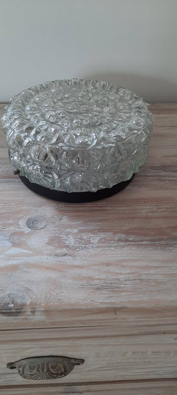 Molded glass ceiling light