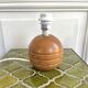 Lampe boule en bois vintage