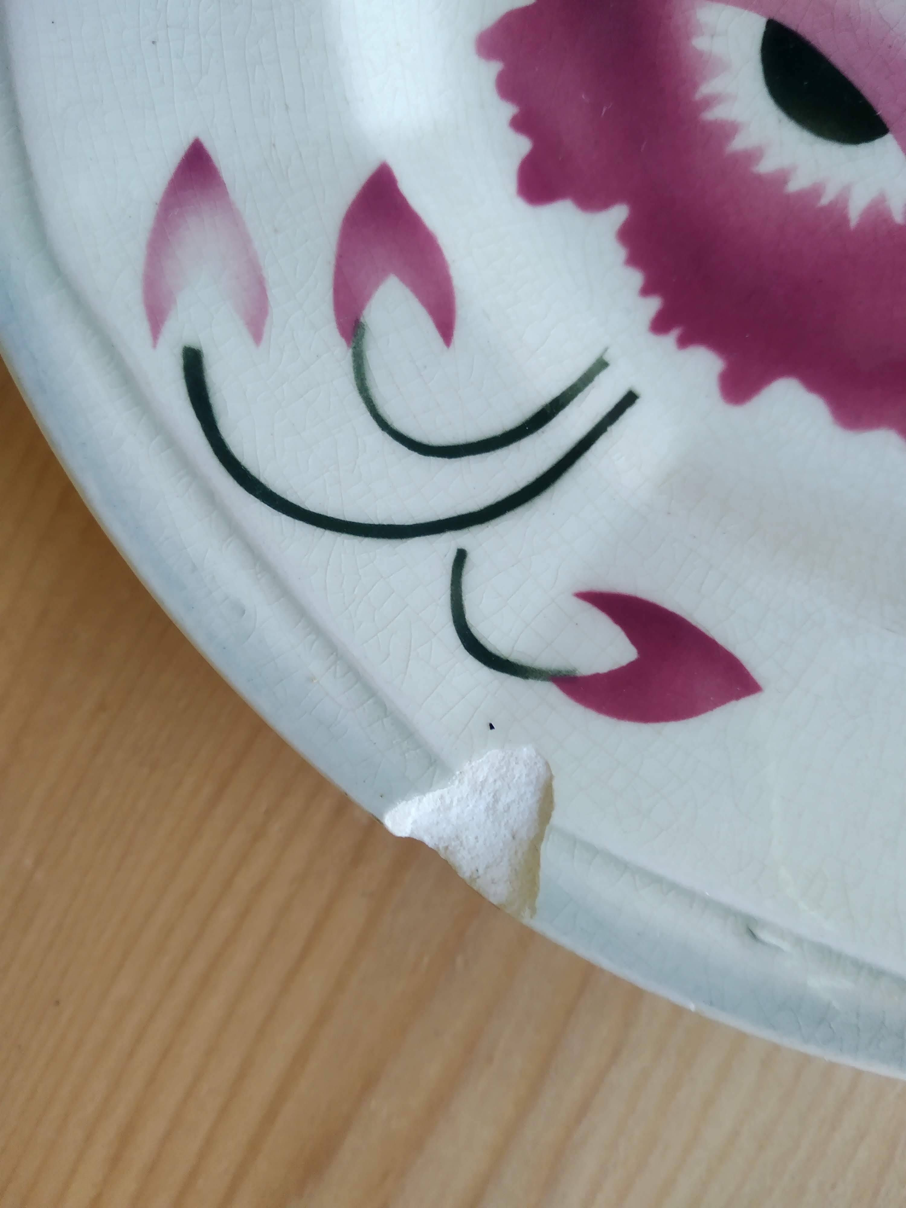 Lot de 6 assiettes à dessert faience Wasmuel -M.G