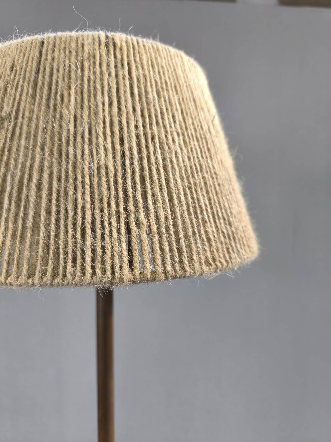 Copper and rope floor lamp circa 1950