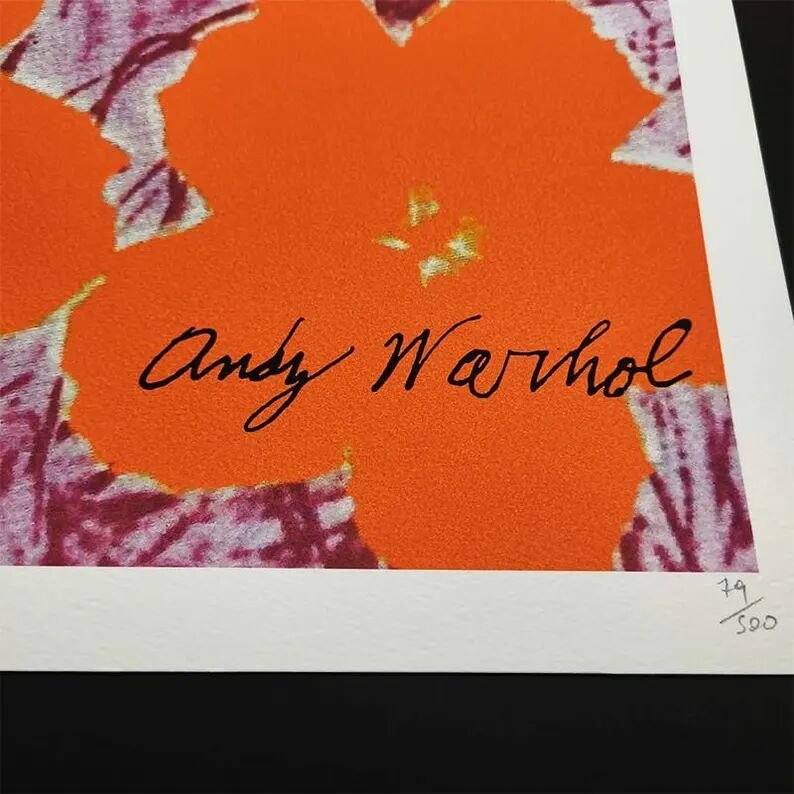 Lithographie en édition limitée "Fleurs" par Andy Warhol par CMOA. Après
