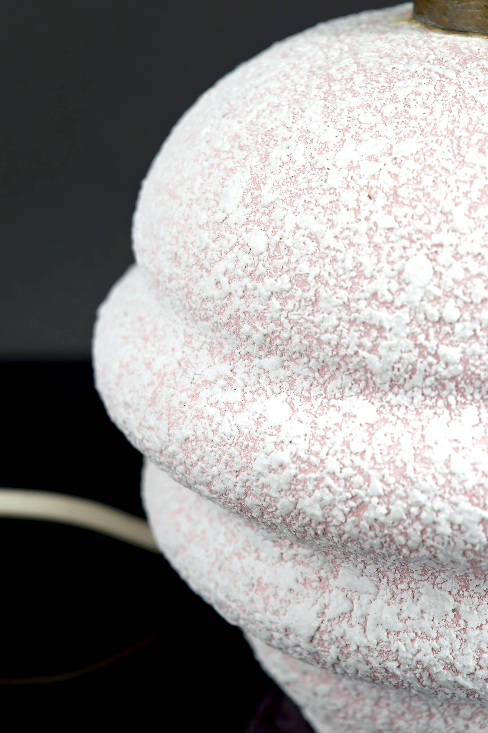 Crisp Glazed Ceramic Ball Lamp, Art Deco, France, Circa 1930