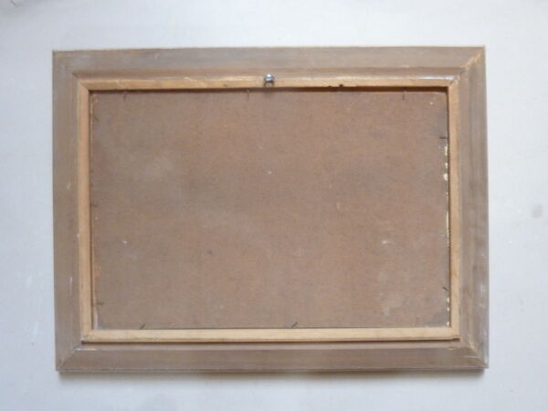 Tableau, huile sur panneau, paysage de montagne, signé