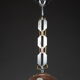 Art Deco chandelier in nickel-plated metal and copper