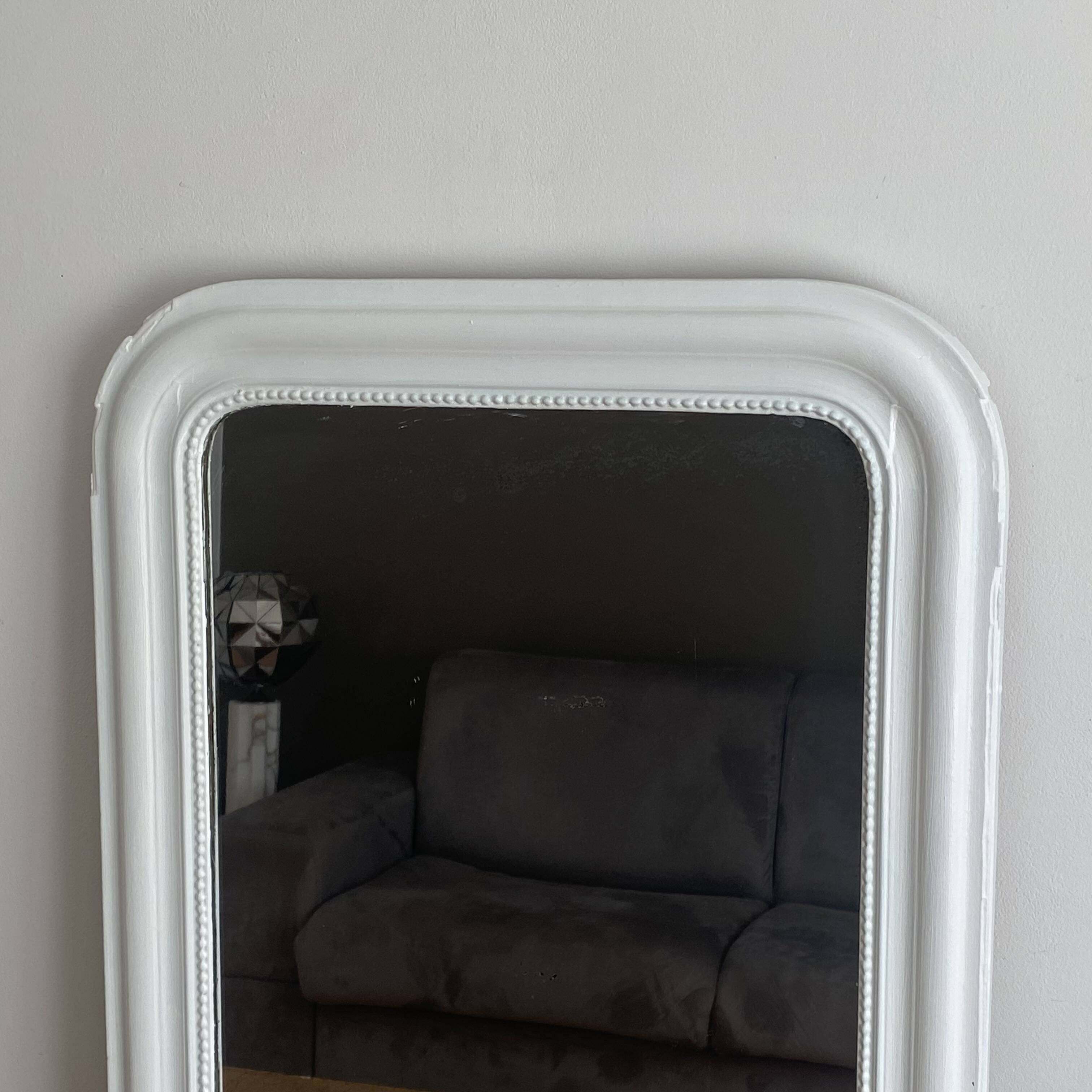 Louis Philippe mirror, late 19th century. White. 80x60.