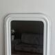 Miroir Louis Philippe fin 19ème. Blanc. 80x60.
