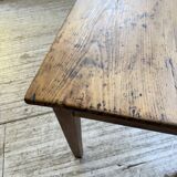 Pine and oak + walnut farmhouse table 1950