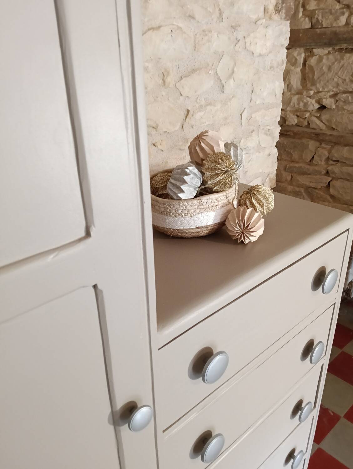 Vintage asymmetrical wardrobe