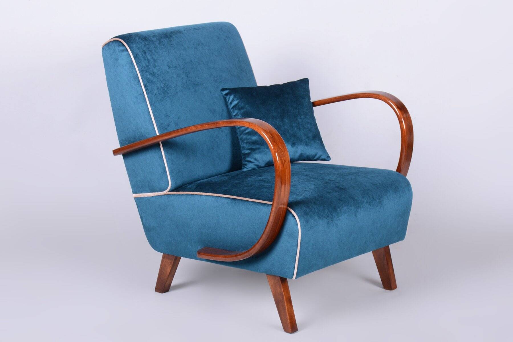 Art Deco Armchair Model C attributed to J. Halabala for Up Závody, Czech, 1940s