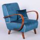 Art Deco Armchair Model C attributed to J. Halabala for Up Závody, Czech, 1940s