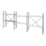 Tomado floor shelf in shades of gray