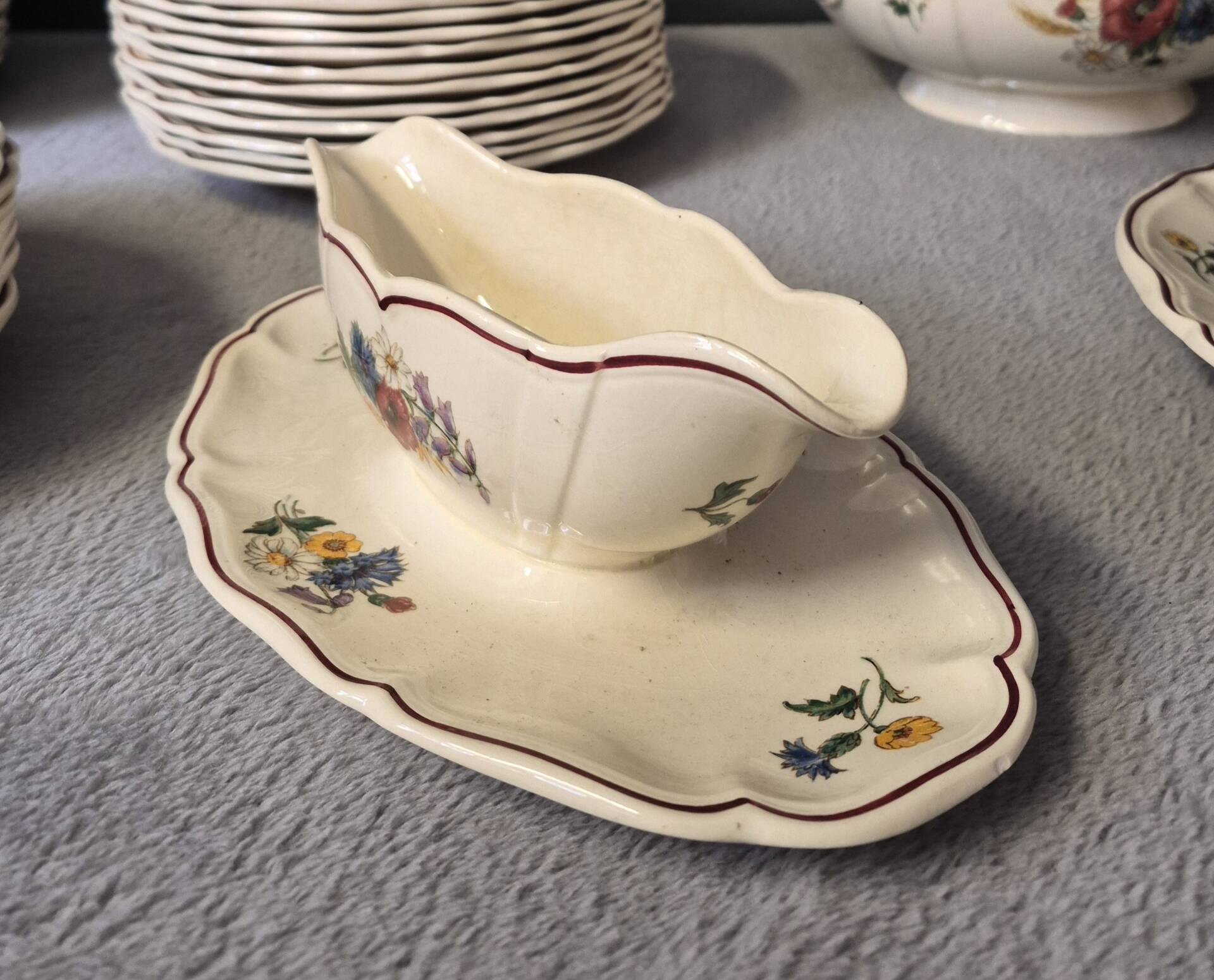 Sarreguemines France Agreste dinnerware service
