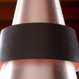 Large Danish Aluminum pendant light, Corona model by Jo Hammerborg for Fog & Mørup 1960.