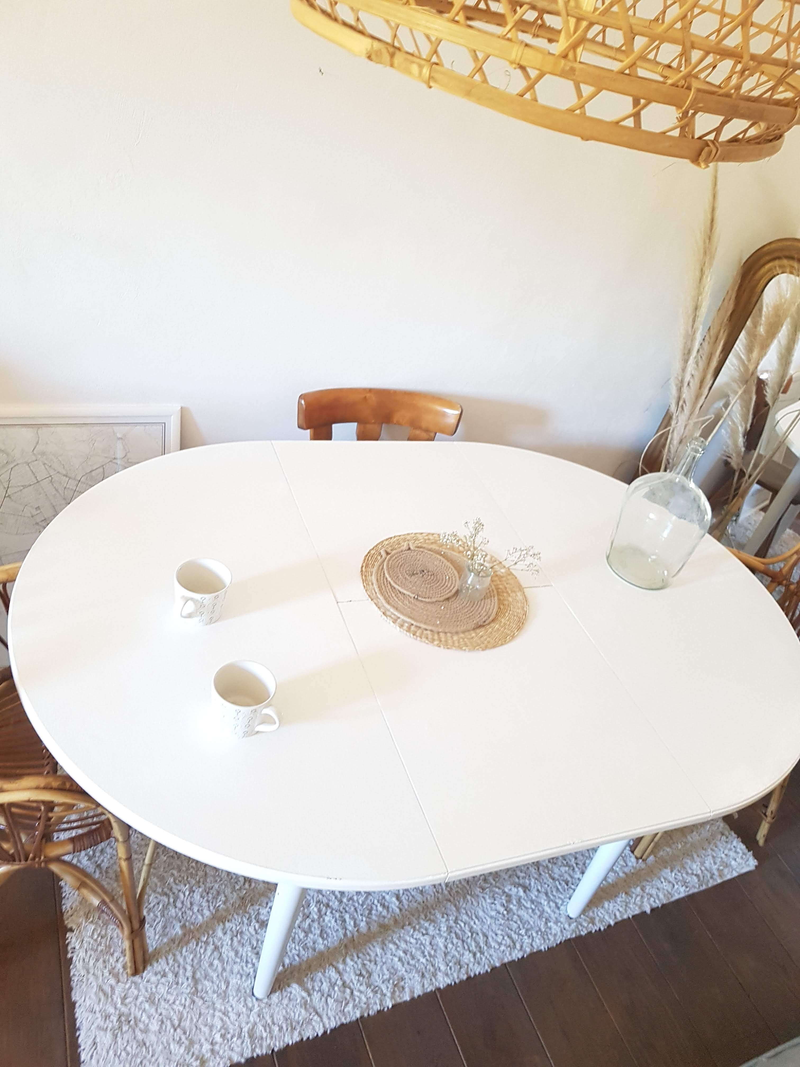 Scandinavian extendable table with butterfly extensions