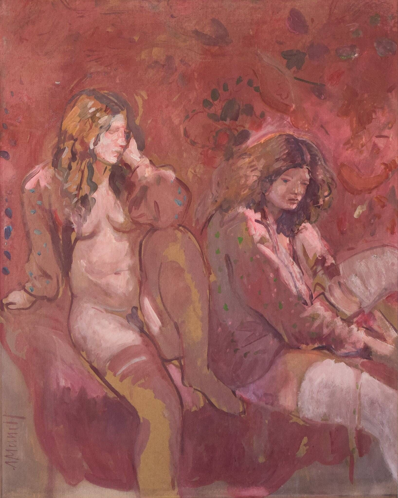 Antoni Munill - 'Mujeres' - Deux figures féminines évocatrices