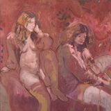 Antoni Munill - 'Mujeres' - Deux figures féminines évocatrices