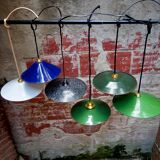 Conical industrial suspension in enamelled sheet metal