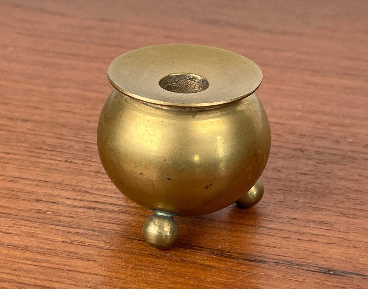 Traditional Swedish Candle Holder in Modern Brass from the Mid-Century, 1960s